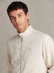 U.S. Polo Assn Natural Linen Blend Harrington Jacket - Image 5 of 10