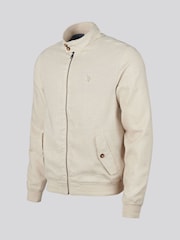 U.S. Polo Assn Natural Linen Blend Harrington Jacket - Image 8 of 10