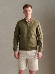 U.S. Polo Assn Linen Blend Classic Bomber Jacket - صورة 1 من 10