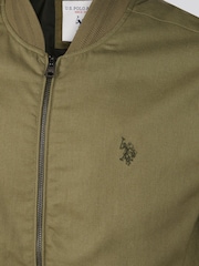U.S. Polo Assn Linen Blend Classic Bomber Jacket - صورة 10 من 10