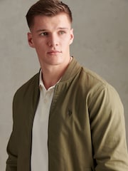 U.S. Polo Assn Linen Blend Classic Bomber Jacket - صورة 3 من 10