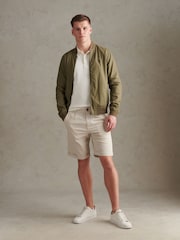 U.S. Polo Assn Linen Blend Classic Bomber Jacket - صورة 4 من 10