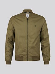 U.S. Polo Assn Linen Blend Classic Bomber Jacket - صورة 7 من 10