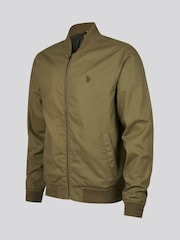 U.S. Polo Assn Linen Blend Classic Bomber Jacket - صورة 9 من 10