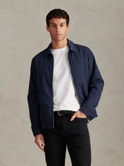 U.S. Polo Assn Blue Zip Through Bomber Jacket - Image 1 of 12