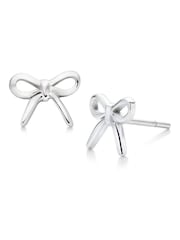 Beaverbrooks Silver Tone Beaverbrooks Sterling Silver Bow Stud Earrings - Image 3 of 4