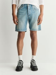 Nudie Jeans Drift Wood Seth Denim Regular Fit Shorts - Image 6 of 11
