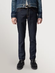 Nudie Jeans Dry Abyss Solid Ollie Slim Tapered Fit Jeans - Image 1 of 6