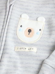 Grey Winter Animals Two Way Zip Sleepsuits 4 Pack - Image 15 of 15