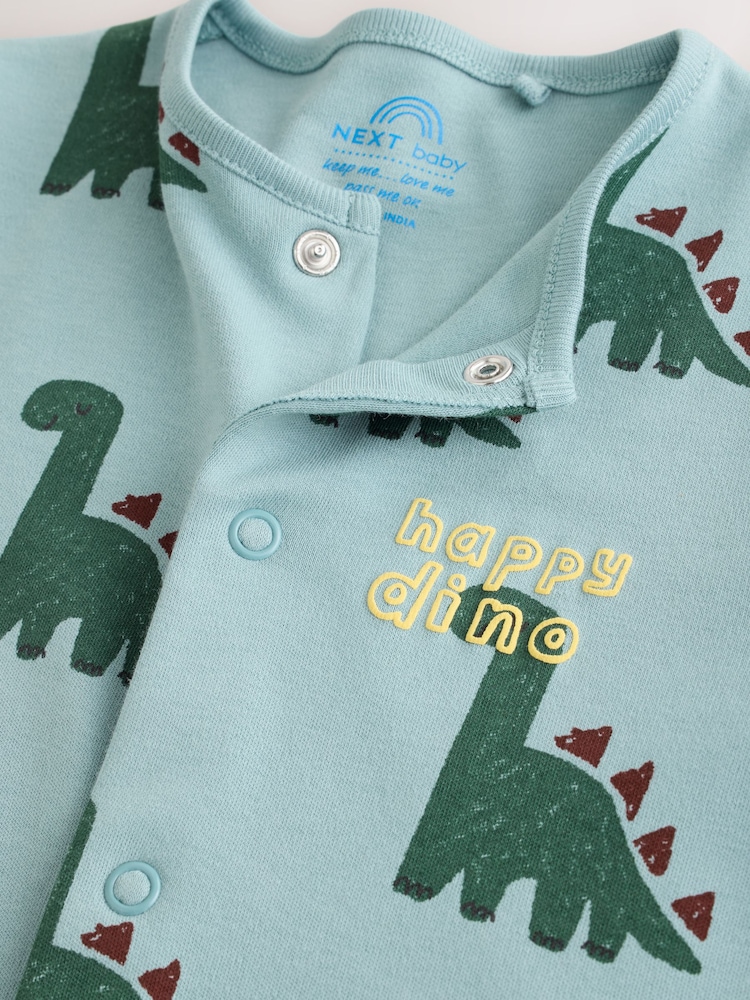 Green Dinosaur Baby Sleepsuits 3 Pack (0mths-2yrs) - Image 15 of 15