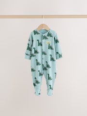 Green Dinosaur Baby Sleepsuits 3 Pack (0mths-2yrs) - Image 7 of 15