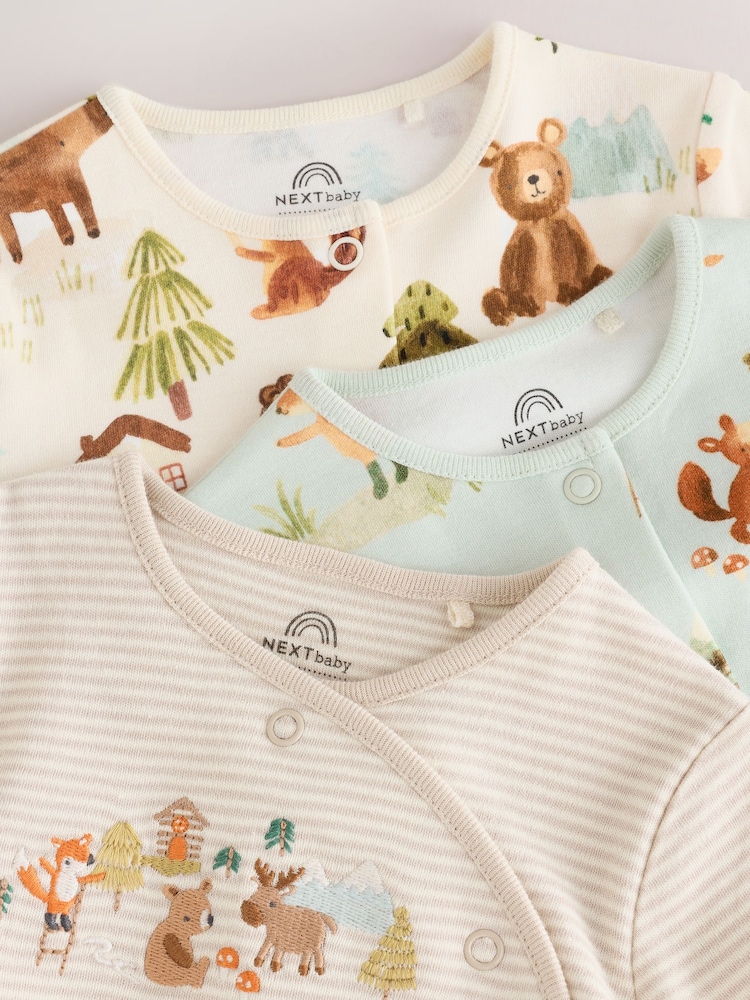 Neutral Woodland Sleepsuits 3 Pack (0mths-2yrs) - Image 2 of 4 Neutral Woodland Sleepsuits 3 Pack (0mths-2yrs) - Image 2 of 4