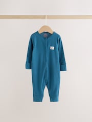 Navy/Yellow Space Two Way Zip Sleepsuits 4 Pack (0mths-3yrs) - Image 7 of 14