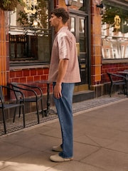Mid Blue Baggy Fit Elasticated Waist Drawstring Jeans - Image 2 of 9