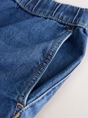 Mid Blue Baggy Fit Elasticated Waist Drawstring Jeans - Image 9 of 9