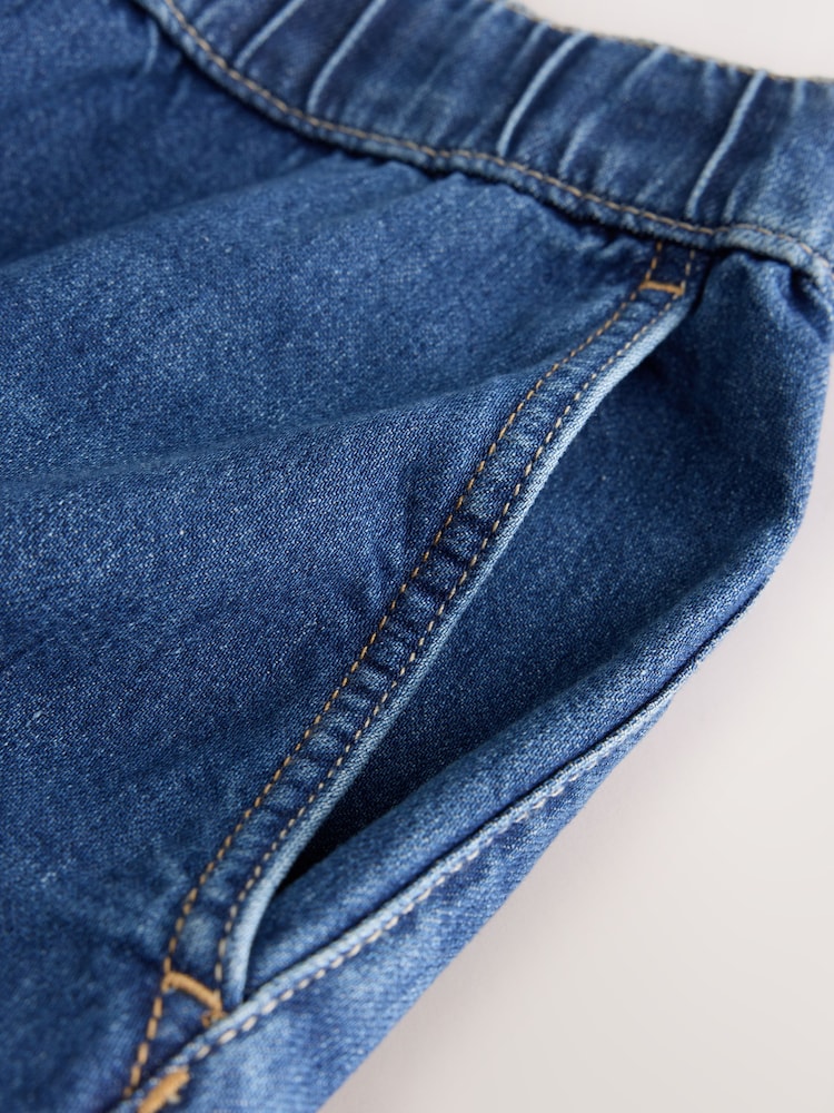 Mid Blue Baggy Fit Elasticated Waist Drawstring Jeans - Image 9 of 9 Mid Blue Baggy Fit Elasticated Waist Drawstring Jeans - Image 9 of 9