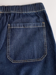 Dark Blue Baggy Fit Elasticated Waist Drawstring Jeans - Image 11 of 12