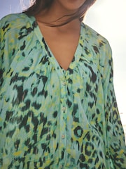 Aqua Animal Voluminous Beach Shirt - Image 4 of 4