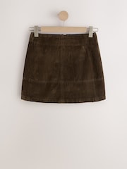 Chocolate Brown N.Premium Flocked Denim Mini Skirt - Image 5 of 7