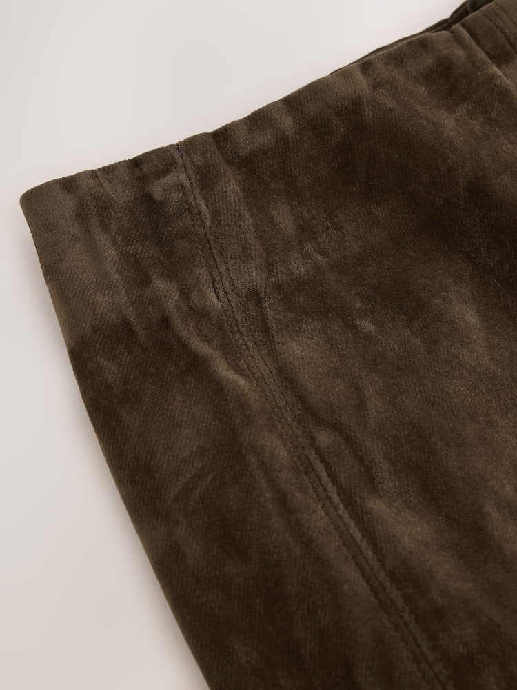 Chocolate Brown N.Premium Flocked Denim Mini Skirt - Image 7 of 7 Chocolate Brown N.Premium Flocked Denim Mini Skirt - Image 7 of 7