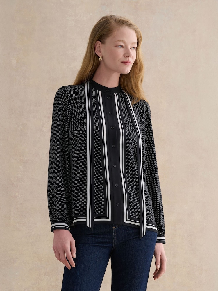 Hobbs Blue Valerie Blouse - Image 1 of 4 Hobbs Blue Valerie Blouse - Image 1 of 4