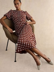 Hobbs Brown Petite Dorothy Dress - Image 1 of 4