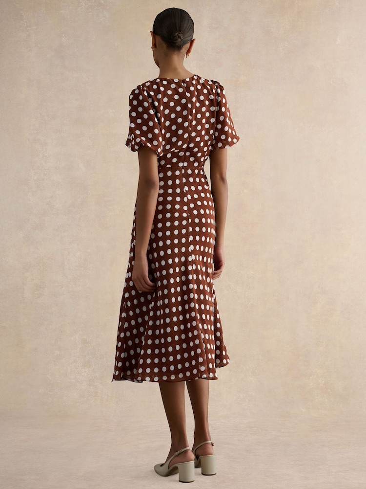 Hobbs Brown Petite Dorothy Dress - Image 2 of 4