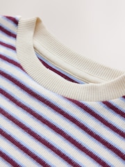 Ecru Stripe Cosy Rib Fitted Waist Top (3-16yrs) - Image 7 of 8