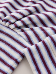 Ecru Stripe Cosy Rib Fitted Waist Top (3-16yrs) - Image 8 of 8