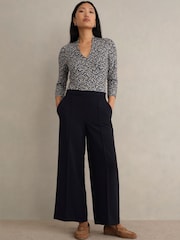Hobbs Blue Eva Crop Trousers - Image 1 of 4