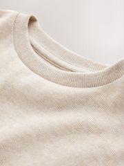 Oatmeal Cosy Rib Lace Hem Sweatshirt (3-16yrs) - Image 7 of 8