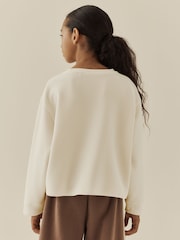 Ecru Long Sleeve Soft Waffle Top (3-16yrs) - Image 3 of 8