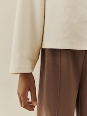 Ecru Long Sleeve Soft Waffle Top (3-16yrs) - Image 4 of 8