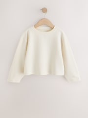 Ecru Long Sleeve Soft Waffle Top (3-16yrs) - Image 5 of 8