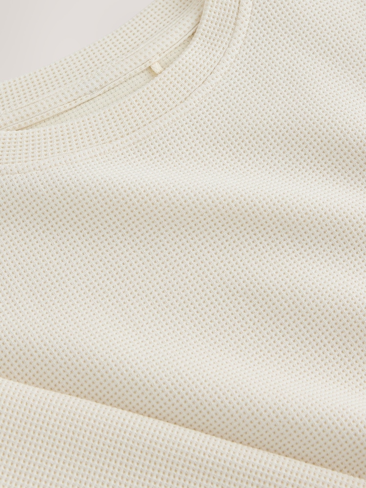 Ecru Long Sleeve Soft Waffle Top (3-16yrs) - Image 8 of 8 Ecru Long Sleeve Soft Waffle Top (3-16yrs) - Image 8 of 8