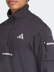 adidas Black Adi365 Running Climawarm+ Half-Zip Sweat Top - Image 4 of 6
