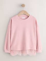 Pink Cosy Rib Lace Hem Sweatshirt (3-16yrs) - Image 6 of 9