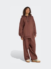 adidas Originals Brown Essentials Linear Oversized Joggers - Image 3 of 6