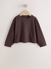 Chocolate Brown Long Sleeve Soft Waffle Top (3-16yrs) - Image 5 of 8