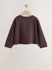 Chocolate Brown Long Sleeve Soft Waffle Top (3-16yrs) - Image 6 of 8