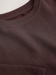 Chocolate Brown Long Sleeve Soft Waffle Top (3-16yrs) - Image 8 of 8