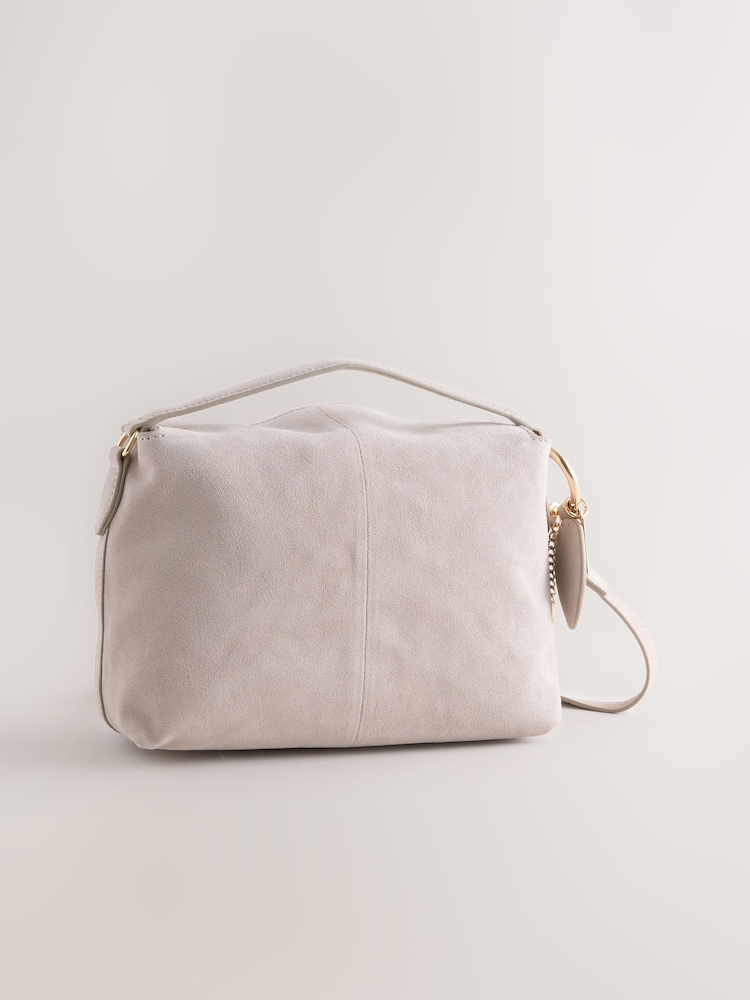 Stone Suede Charm Cross-Body Bag - Image 2 of 5 Stone Suede Charm Cross-Body Bag - Image 2 of 5