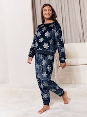 Lipsy Soft Touch Snowflake Christmas Twosie Pyjamas (5-16yrs) - Image 1 de 5