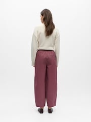 OBJECT Cotton Tie Waist Loose Trousers - Imaginea 2 din 5