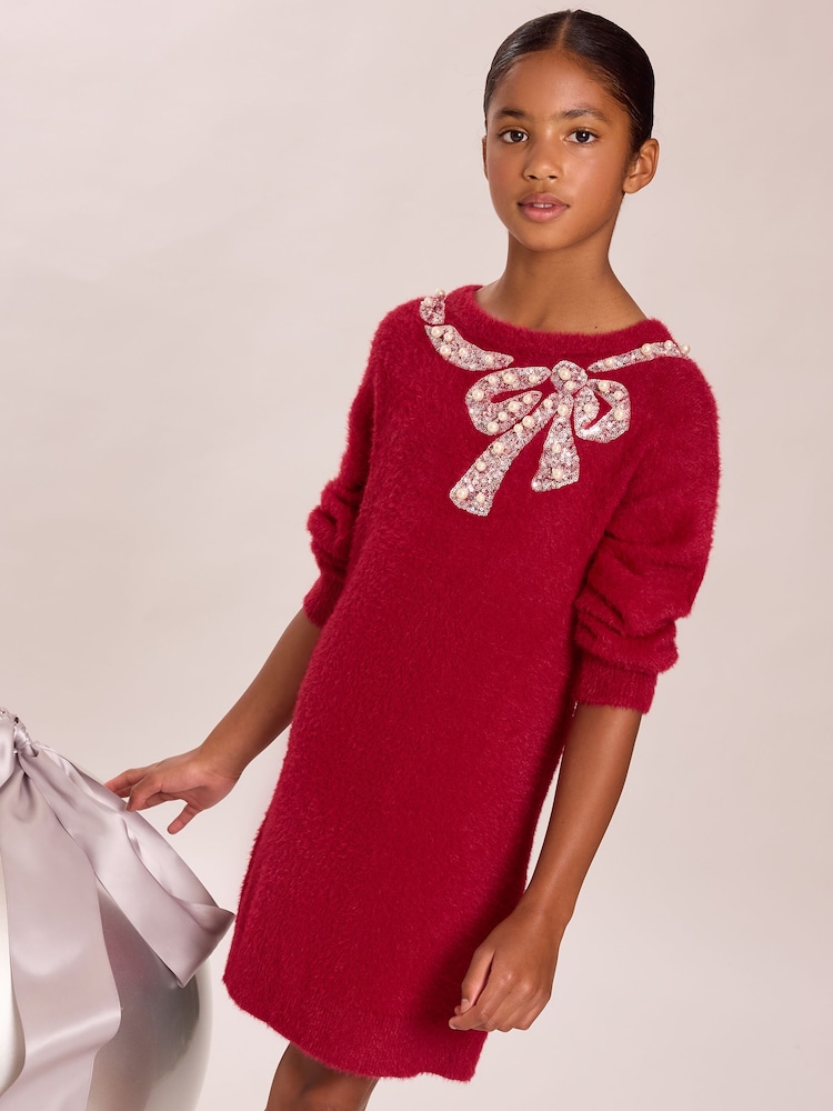 lipsy christmas jumper dress Buy Burgundy Red Bow Fluffy Knit (5-16yrs) from Next Kenya Size:1X / N18 price-0-25 Pastel Pink Stylish Dress Occasionwear easily washable