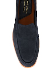 Frank Wright Blue Suede Slip-On Loafers - Image 4 of 4