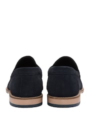 Frank Wright Blue Suede Slip-On Penny Loafers - Image 3 of 4