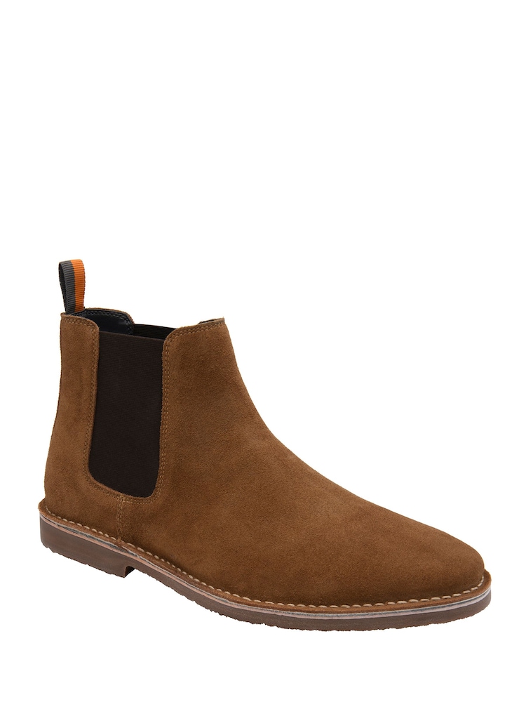 Solbrun Semsket skinn - Frank Wright Suede Slip-On Chelsea Boots - Bilde 1 av 4