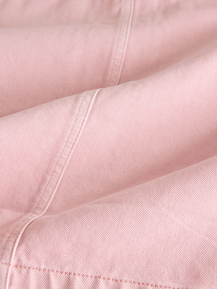 Pink Boxy Denim Jacket - Image 2 of 3 Pink Boxy Denim Jacket - Image 2 of 3