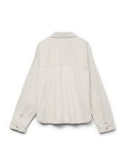 VERO MODA Cream Long Sleeve Denim Shacket - Image 6 of 6